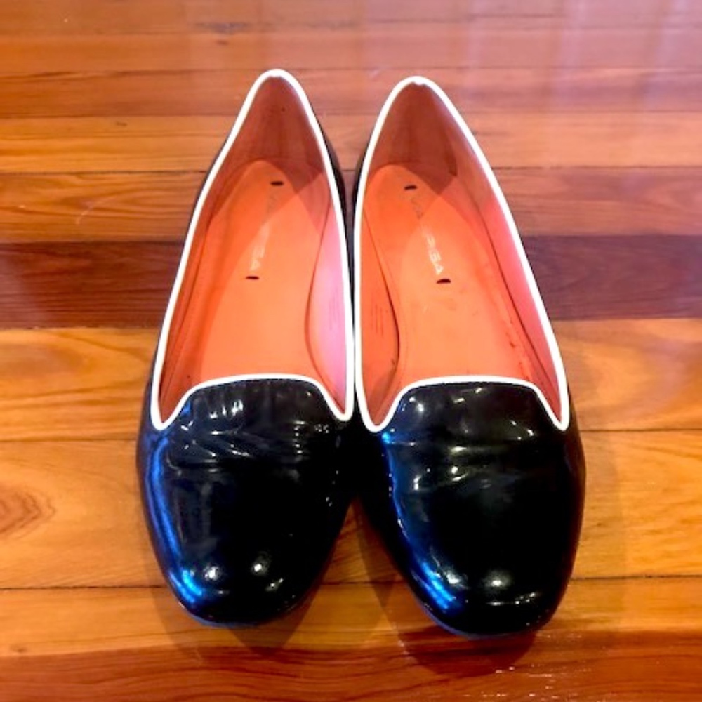 Via Spiga Black Edina Flats